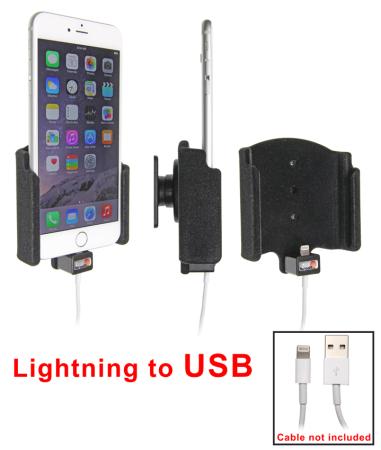 Автодержатель BRODIT для Apple iPhone 6 Plus без чехла для использования с Apple Original Lightning to USB Cable [514661]