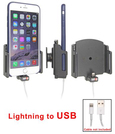 Автодержатель BRODIT для Apple iPhone 6S Plus в тонком чехле для использования с Apple Original Lightning to USB Cable [514667]