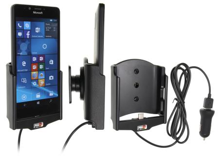 Автодержатель BRODIT для Microsoft Lumia 950 с USB кабелем и адаптером на 12V [521829]