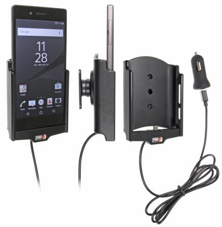 Автодержатель BRODIT для Sony Xperia Z5 с USB кабелем и адаптером на 12V [521811]