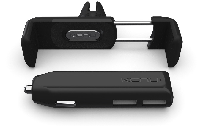Автомобильный комплект Kenu Airframe + Car kit на решетку автомобиля держатель с автозарядкой 2 USB [black]
