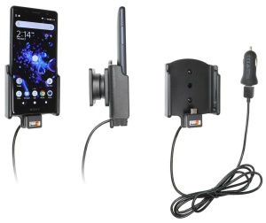 Автодержатель BRODIT для Sony Xperia XZ2 Compact с USB кабелем и адаптером на 12V [721052]