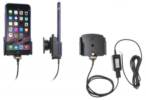 Автодержатель BRODIT для Apple iPhone Xs Max/11 Pro Max, 7/8 Plus в тонком чехле с Molex 2A адаптером [527667]
