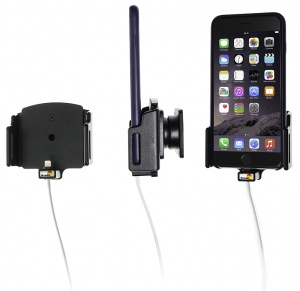 Автодержатель BRODIT для Apple iPhone Xs Max/11 Pro Max, 7/8 Plus в тонком чехле для использования с Apple Original Lightning to USB Cable [514667]