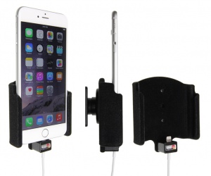 Автодержатель BRODIT для Apple iPhone Xs Max/11 Pro Max, 7/8 Plus без чехла для использования с Apple Original Lightning to USB Cable [514804]