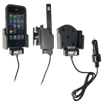 Автодержатель BRODIT для Apple iPhone 4/4S раздвижной с автомобильной зарядкой GRIFFIN [521165]