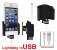 Авто держатель BRODIT для Apple iPhone 5/5S/SE с фиксацией Lightning кабеля (MD818) [514422]