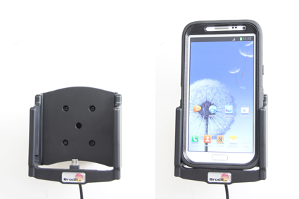 Автодержатель BRODIT для Samsung Galaxy Note II GT-N7100 для устройства в чехле [513467]