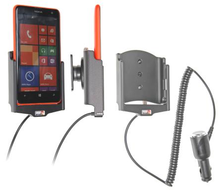 Автодержатель BRODIT для Nokia Lumia 625 с автомобильной зарядкой [512603]